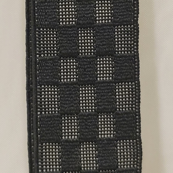 Vintage Pelican USA Black Adjustable Elastic Gold Clip on Checkered Suspenders - Picture 5 of 14